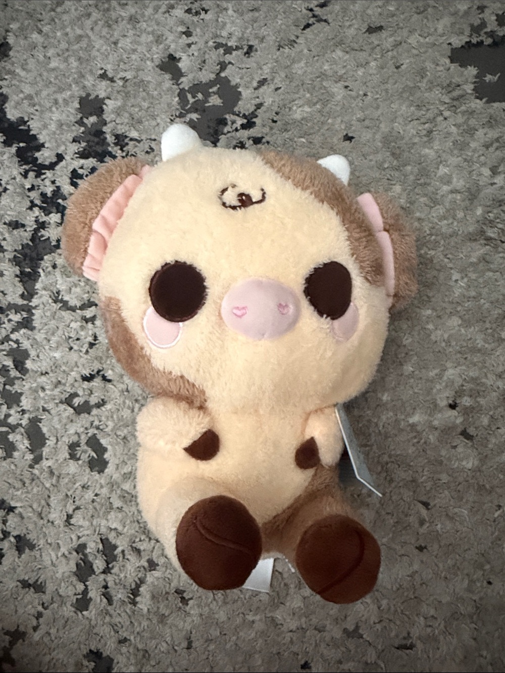 Mocha Cow Plush - Cream and Brown